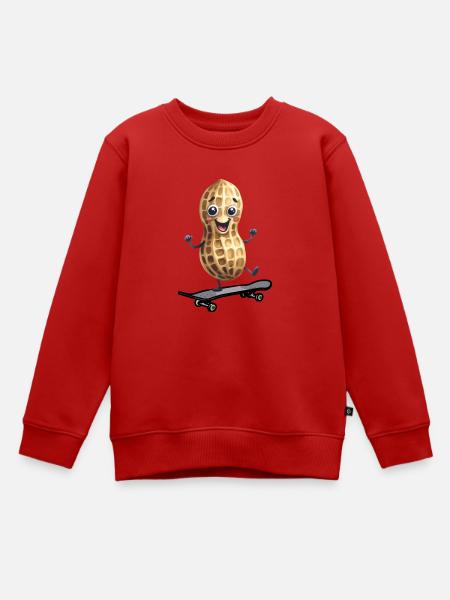 Peanut Peanuts Skater Skate Skateboard Enfants - Sweat Premium enfant bio - rouge