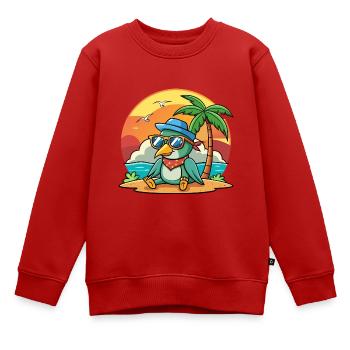 Kolibri Lustige Cartoon Sommer Strand Sonnenbrille - Kinder Premium Organic Sweatshirt - Rot - Vorne - AI Model Kid Female (0cm)