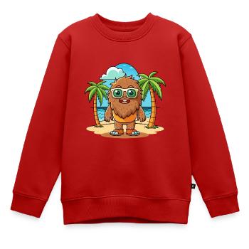Big Foot Lustige Cartoon Sommer Strand Sonnenbrille - Kinder Premium Organic Sweatshirt - Rot - Vorne - AI Model Kid Female (0cm)