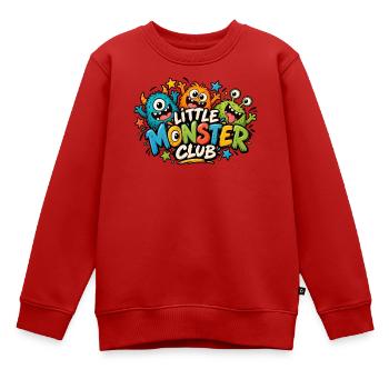 Little Monster Club – Buntes Monster Kinderdesign - Kinder Premium Organic Sweatshirt - Rot - Vorne - AI Model Kid Female (0cm)