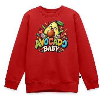 Avocado Baby – Süßes buntes Kinderdesign - Kinder Premium Organic Sweatshirt - Rot - Vorne - AI Model Kid Female (0cm)