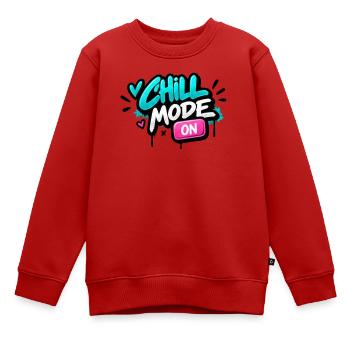 Chillmodus Neon Graffiti - Kinder Premium Organic Sweatshirt - Rot - Vorne - AI Model Kid Female (0cm)