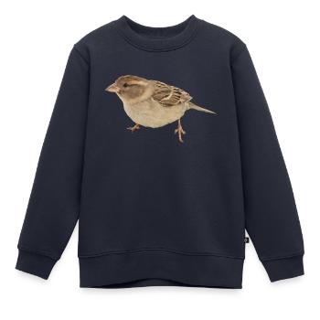 Vogel - Kinder Premium Organic Sweatshirt - Navy - Vorne - AI Model Kid Female (0cm)