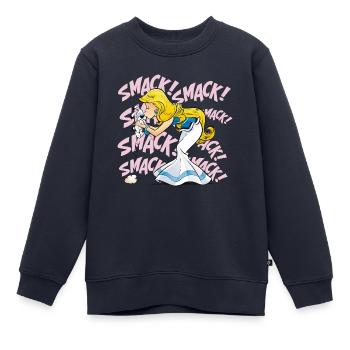 Asterix & Obelix - Falbala mit Idefix - Kinder Premium Organic Sweatshirt - Navy - Vorne - AI Model Kid Female (0cm)