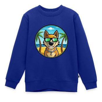 Alano Español Hunderasse Cartoon Sonnenbrille Strand - Kinder Premium Organic Sweatshirt - Royalblau - Vorne - AI Model Kid Female (0cm)
