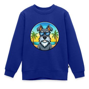 Standard Schnauzer Hunderasse Cartoon Sonnenbrille - Kinder Premium Organic Sweatshirt - Royalblau - Vorne - AI Model Kid Female (0cm)