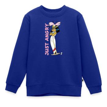 Asterix & Obelix - Kleopatra Just Angry - Kinder Premium Organic Sweatshirt - Royalblau - Vorne - AI Model Kid Female (0cm)