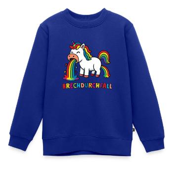 Brechdurchfall - Kinder Premium Organic Sweatshirt - Royalblau - Vorne - AI Model Kid Female (0cm)