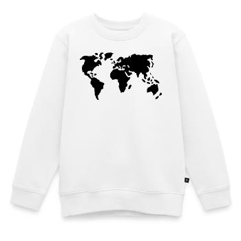 Welt - Kinder Premium Organic Sweatshirt - Weiß - Vorne - AI Model Kid Male (0cm)