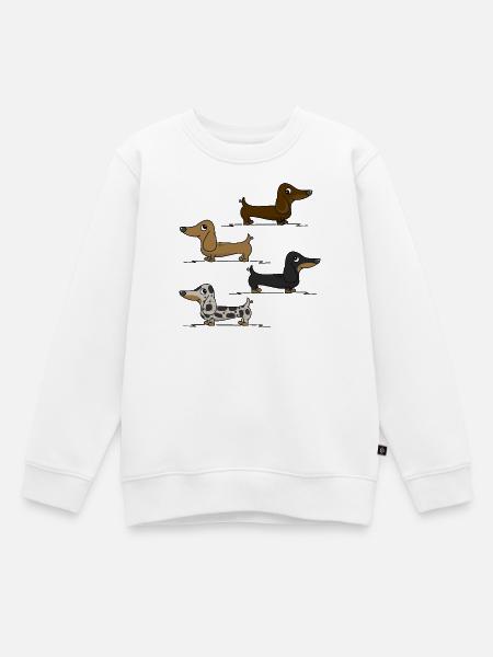 Dackeln - Kinder Premium Organic Sweatshirt - Weiß
