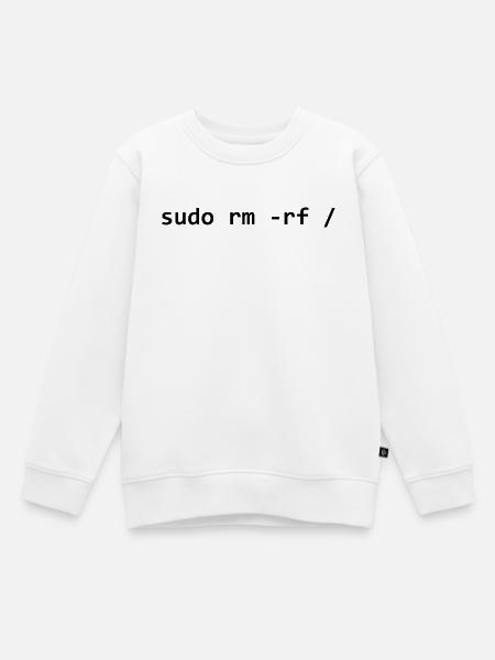 sudo rm rf - Kinder Premium Organic Sweatshirt - Weiß