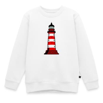 Leuchtturm - Kinder Premium Organic Sweatshirt - Weiß - Vorne - AI Model Kid Male (0cm)