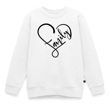 Familie - Kinder Premium Organic Sweatshirt - Weiß - Vorne - AI Model Kid Male (0cm)