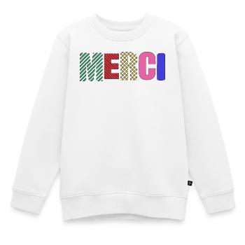 Vielen Dank - Kinder Premium Organic Sweatshirt - Weiß - Vorne - AI Model Kid Male (0cm)