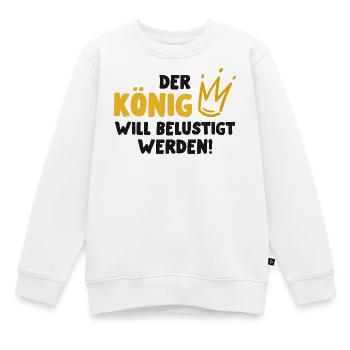 Der König will belustigt werden - Kinder Premium Organic Sweatshirt - Weiß - Vorne - AI Model Kid Male (0cm)