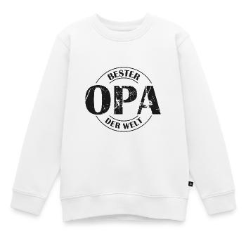 Bester Opa der Welt - Kinder Premium Organic Sweatshirt - Weiß - Vorne - AI Model Kid Male (0cm)