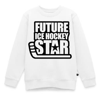 Futur Hockey sur glace étoile - Sweat Premium enfant bio - blanc - Devant - AI Model Kid Male (0cm)