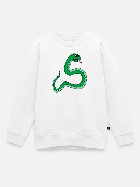 Schlange - Kinder Premium Organic Sweatshirt - Weiß
