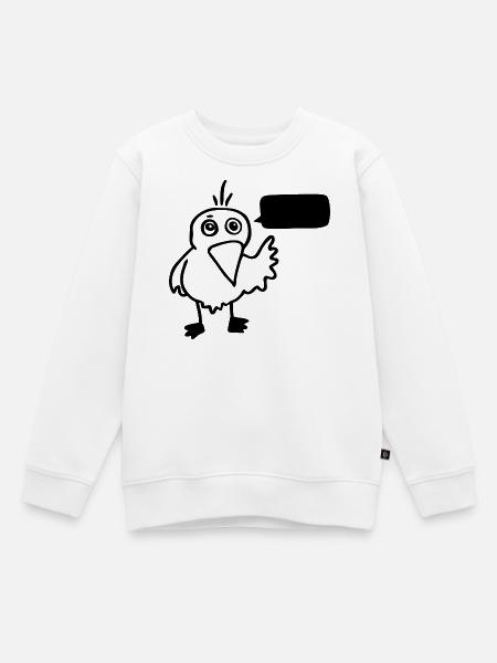 Kleiner Vogel - Kinder Premium Organic Sweatshirt - Weiß