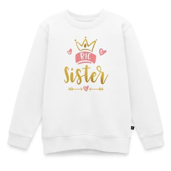 Big Sister Ankündigung – Baby- und Kinderkleidung - Kinder Premium Organic Sweatshirt - Weiß - Vorne - AI Model Kid Male (0cm)