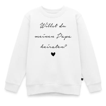 Heiratsantrag - Kinder Premium Organic Sweatshirt - Weiß - Vorne - AI Model Kid Male (0cm)