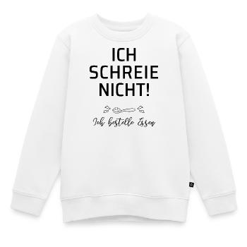Ich schreie nicht - Kinder Premium Organic Sweatshirt - Weiß - Vorne - AI Model Kid Male (0cm)