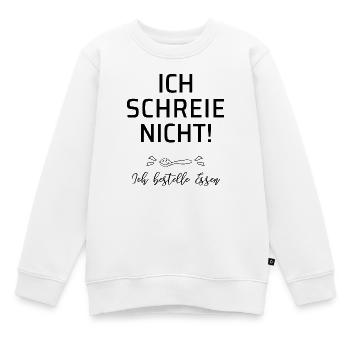 Ich schreie nicht - Kinder Premium Organic Sweatshirt - Weiß - Vorne - AI Model Kid Male (0cm)