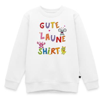 gute Laune Shirt - Kinder Premium Organic Sweatshirt - Weiß - Vorne - AI Model Kid Male (0cm)