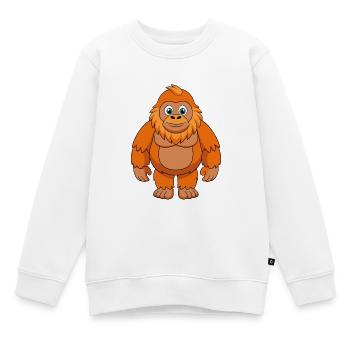 Big Foot Niedliche Maskottchen Zeichentrickfigur Kawaii - Kinder Premium Organic Sweatshirt - Weiß - Vorne - AI Model Kid Male (0cm)