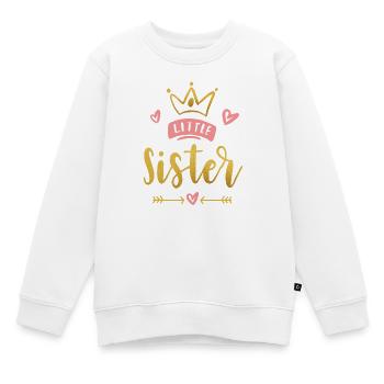 Ankündigung der kleinen Schwester – Baby- und Kinderkleidung - Kinder Premium Organic Sweatshirt - Weiß - Vorne - AI Model Kid Male (0cm)