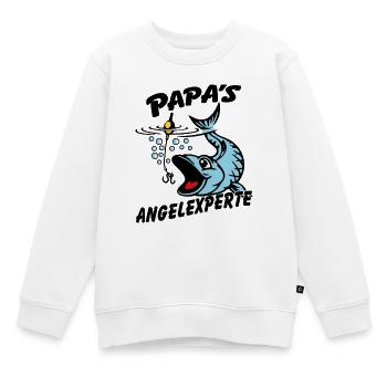 Papa's Angelexperte - Angeln mit Papa - Kinder Premium Organic Sweatshirt - Weiß - Vorne - AI Model Kid Male (0cm)