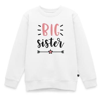Big Sister Ankündigung – Baby- und Kinderkleidung - Kinder Premium Organic Sweatshirt - Weiß - Vorne - AI Model Kid Male (0cm)