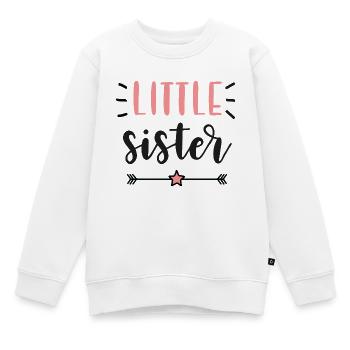 Ankündigung der kleinen Schwester – Baby- und Kinderkleidung - Kinder Premium Organic Sweatshirt - Weiß - Vorne - AI Model Kid Male (0cm)