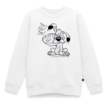 Asterix & Obelix Idefix Klopft Toc Toc Toc - Kinder Premium Organic Sweatshirt - Weiß - Vorne - AI Model Kid Male (0cm)