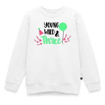 Geburtstag Kind 3 Jahre alt - Kinder Premium Organic Sweatshirt - Weiß - Vorne - AI Model Kid Male (0cm)