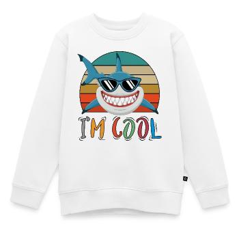 Baby Kinder Hai Fisch Tiere Lustig Sonnenbrille - Kinder Premium Organic Sweatshirt - Weiß - Vorne - AI Model Kid Male (0cm)