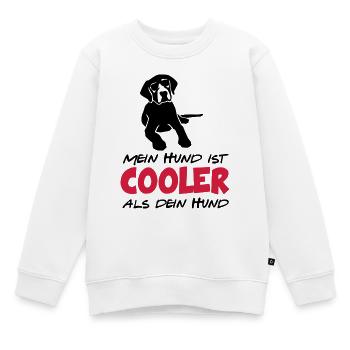 Baby Kind Cooler Hund - Kinder Premium Organic Sweatshirt - Weiß - Vorne - AI Model Kid Male (0cm)