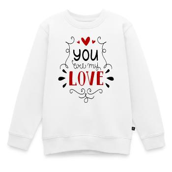 You wil my Love Liebe Baby Kinder - Kinder Premium Organic Sweatshirt - Weiß - Vorne - AI Model Kid Male (0cm)