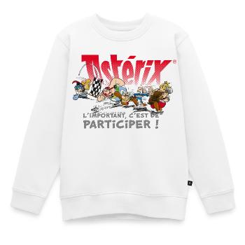 Asterix - Wichtig ist, dass Sie mitmachen! - Kinder Premium Organic Sweatshirt - Weiß - Vorne - AI Model Kid Male (0cm)