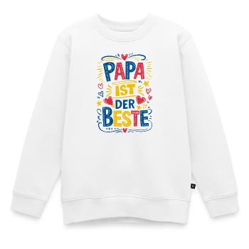 Papa ist der Beste - Kinder Premium Organic Sweatshirt - Weiß - Vorne - AI Model Kid Male (0cm)