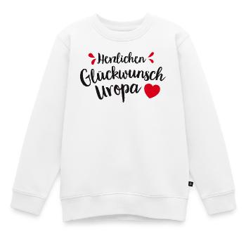 Herzlichen Glückwunsch Uropa - Kinder Premium Organic Sweatshirt - Weiß - Vorne - AI Model Kid Male (0cm)