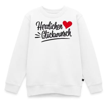 Herzlichen Glückwunsch Baby - Kinder Premium Organic Sweatshirt - Weiß - Vorne - AI Model Kid Male (0cm)
