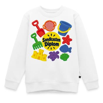 Sandkasten Diplom Design - Kinder Premium Organic Sweatshirt - Weiß - Vorne - AI Model Kid Male (0cm)