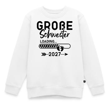 Ich Werde Große Schwester 2027 - Kinder Premium Organic Sweatshirt - Weiß - Vorne - AI Model Kid Male (0cm)