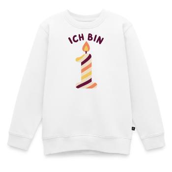1. Geburtstag - Ich bin eins - Kinder Premium Organic Sweatshirt - Weiß - Vorne - AI Model Kid Male (0cm)