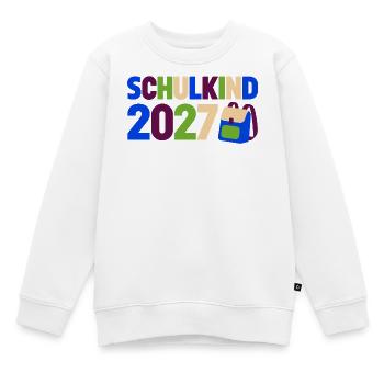 Schulkind 2027 Einschulung - Kinder Premium Organic Sweatshirt - Weiß - Vorne - AI Model Kid Male (0cm)