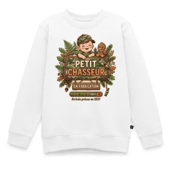 Kleiner Jäger - Kinder Premium Organic Sweatshirt - Weiß - Vorne - AI Model Kid Male (0cm)