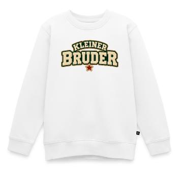 Kleiner Bruder Geschwistershirt - Kinder Premium Organic Sweatshirt - Weiß - Vorne - AI Model Kid Male (0cm)