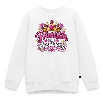 Prinzessin in Ausbildung - Tochter - Krone - Kinder Premium Organic Sweatshirt - Weiß - Vorne - AI Model Kid Male (0cm)