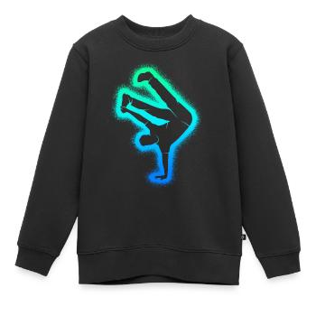 Breakdance Tanzen Breakdancer Jungen Breakdancer - Kinder Premium Organic Sweatshirt - Schwarz - Vorne - AI Model Kid Female (0cm)